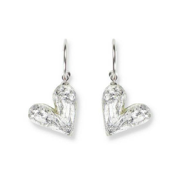 Silver Antique Heart Creole Earrings | The Jewellery Stop