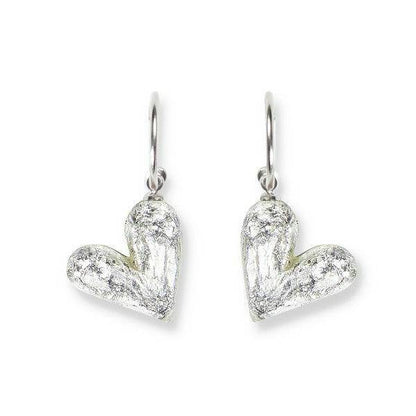 Silver Antique Heart Creole Earrings | The Jewellery Stop