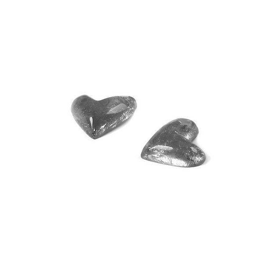 Grey Antique Heart Stud Earrings | The Jewellery Stop
