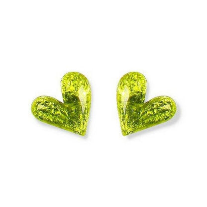 Olive Antique Heart Stud Earrings | The Jewellery Stop