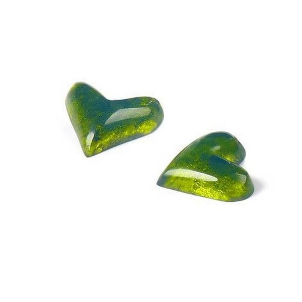 Olive Antique Heart Stud Earrings | The Jewellery Stop
