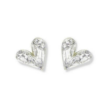 Silver Antique Heart Stud Earrings | The Jewellery Stop