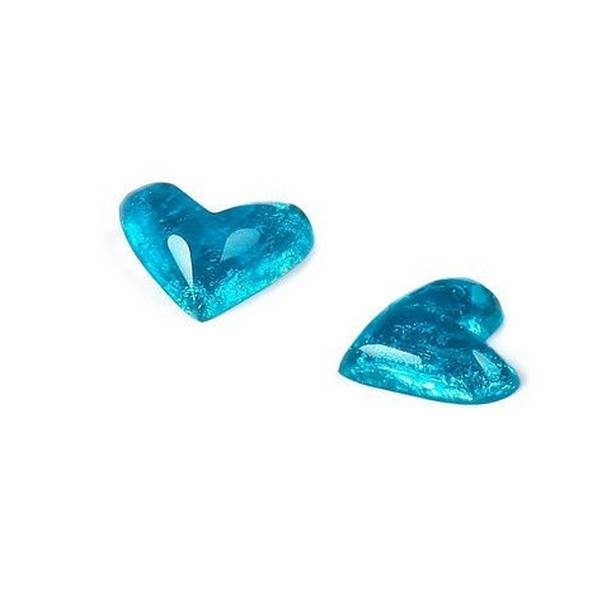 Teal Antique Heart Stud Earrings | The Jewellery Stop