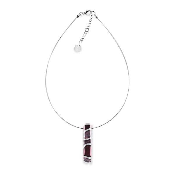 Plum Wave Stripe Pendant | The Jewellery Stop