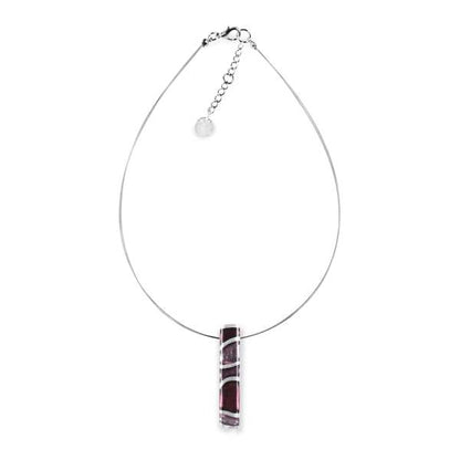 Plum Wave Stripe Pendant | The Jewellery Stop