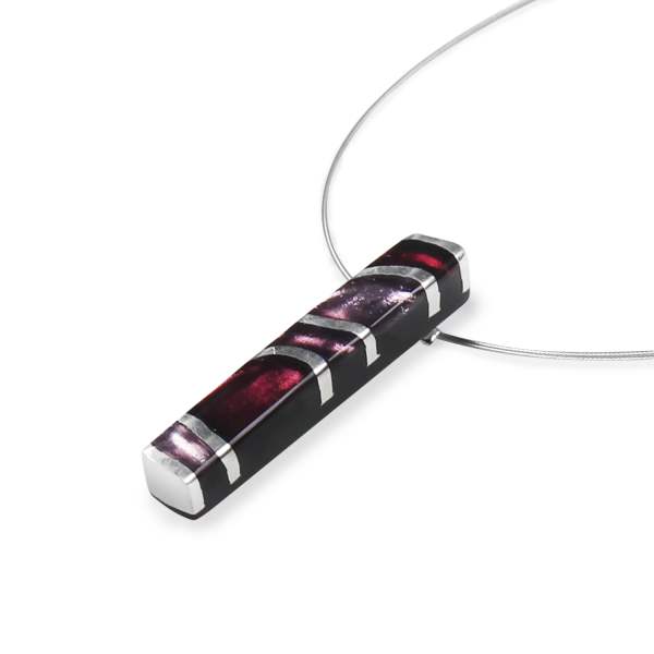 Plum Wave Stripe Pendant | The Jewellery Stop