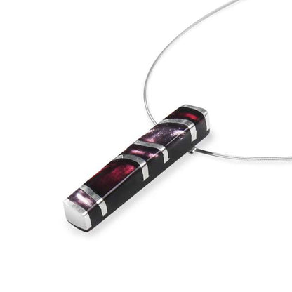 Plum Wave Stripe Pendant | The Jewellery Stop