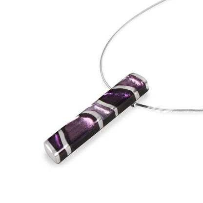 Purple Wave Stripe Pendant