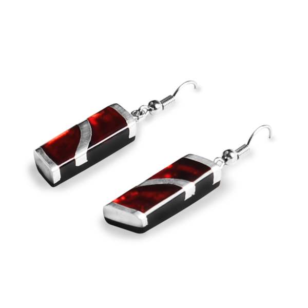 Rio Wave Stripe fish Hook Earrings | The Jewellery Stop