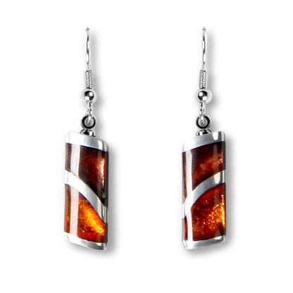 Spice Wave Stripe fish Hook Earrings | The Jewellery Stop