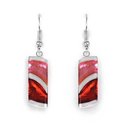 Trifle Wave Stripe fish Hook Earrings | The Jewellery Stop