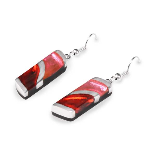 Trifle Wave Stripe fish Hook Earrings | The Jewellery Stop