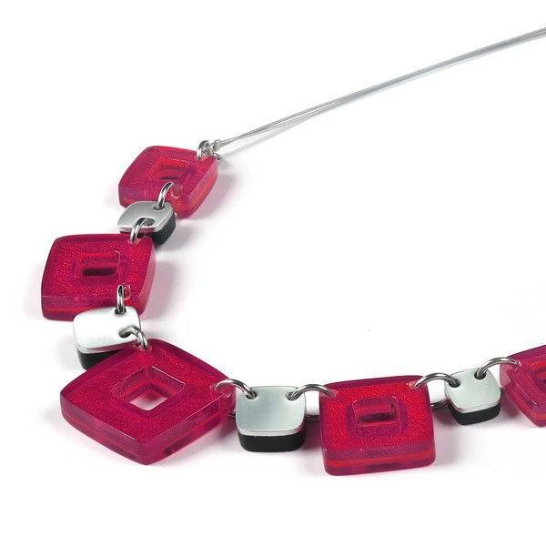 Pink Cubes Necklace
