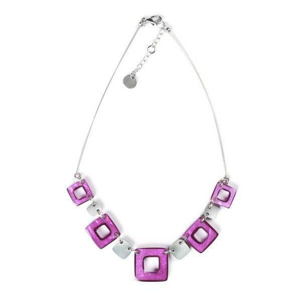 Purple Cubes Necklace