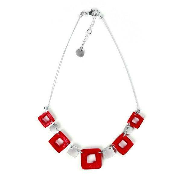 Red Cubes Necklace