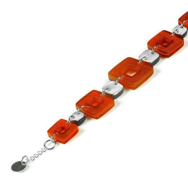Orange Cubes Bracelet