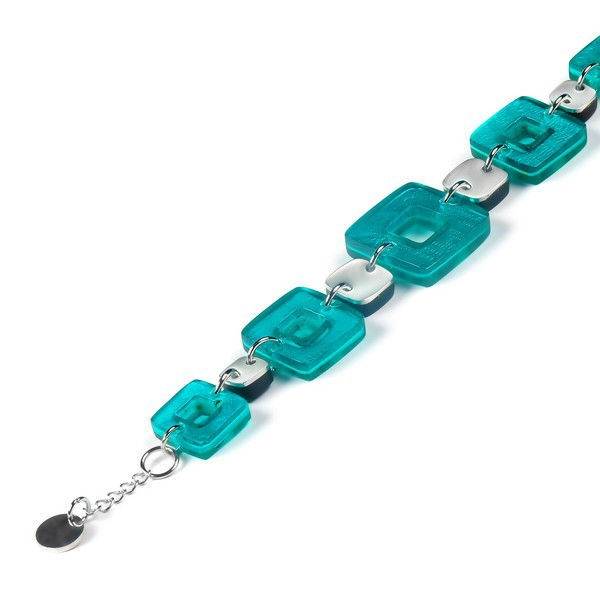 Teal Cubes Bracelet | The Jewellery Stop