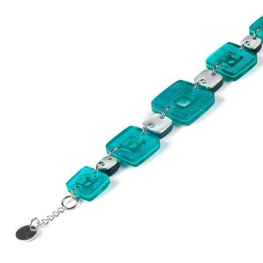Teal Cubes Bracelet | The Jewellery Stop