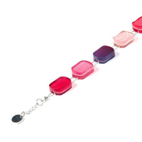 Raspberry Tiles Bracelet