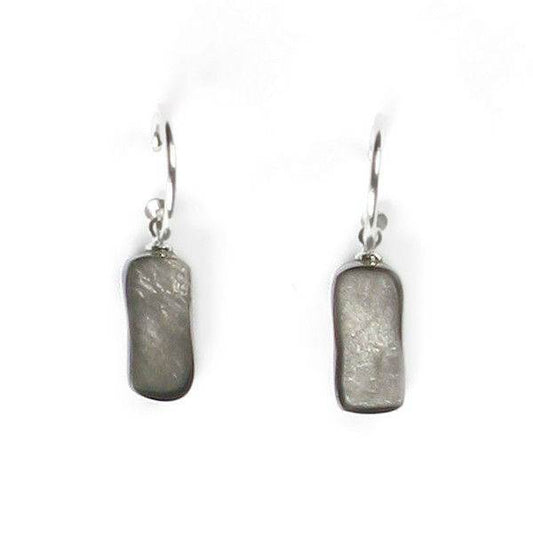 Black Tiles Creole Earrings | The Jewellery Stop