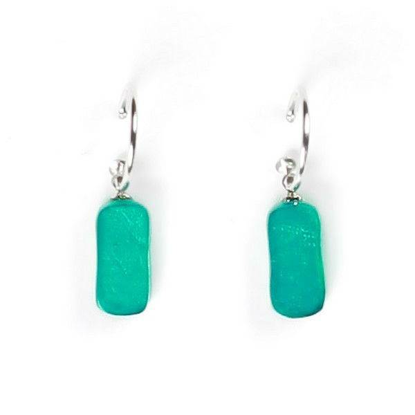 Peacock Tiles Creole Earrings | The Jewellery Stop