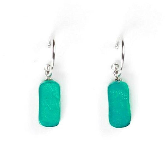 Peacock Tiles Creole Earrings | The Jewellery Stop