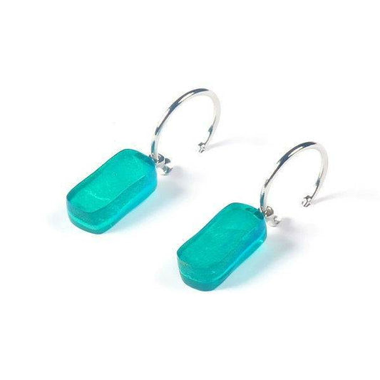 Peacock Tiles Creole Earrings | The Jewellery Stop