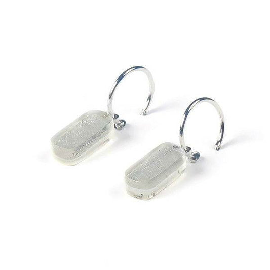 White Tiles Creole Earrings | The Jewellery Stop