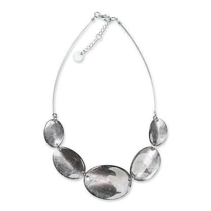 Grey Curved Ovals Necklace