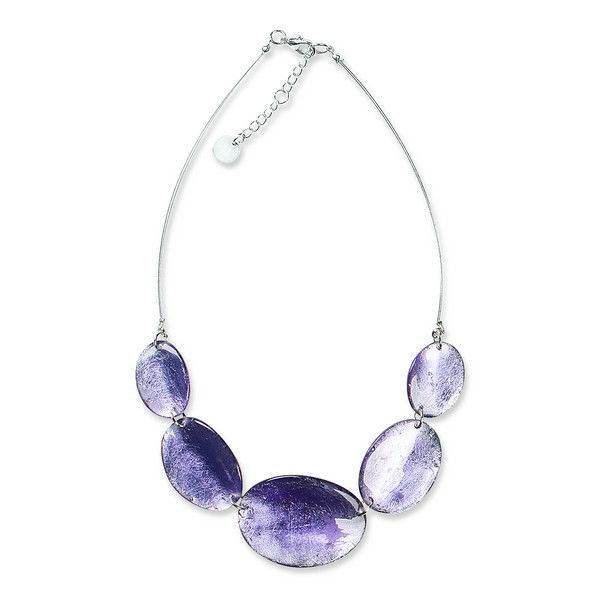 Lilac Curved Ovals Necklace