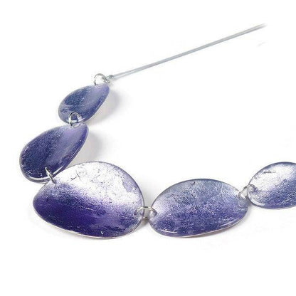 Lilac Curved Ovals Necklace