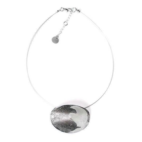 Grey Curved Ovals Pendant