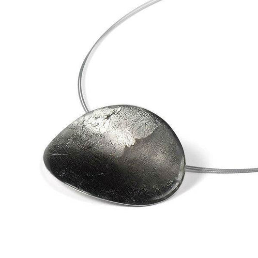 Grey Curved Ovals Pendant | The Jewellery Stop