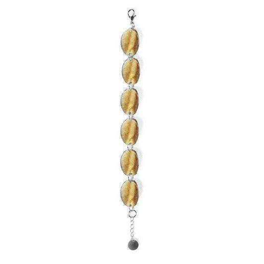 Gold Curved Ovals Bracelet | The Jewellery Stop