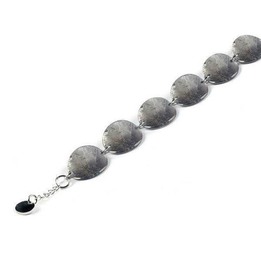 Grey Curved Ovals Bracelet | The Jewellery Stop