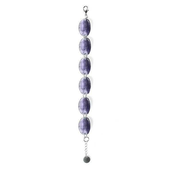 Lilac Curved Ovals Bracelet | The Jewellery Stop