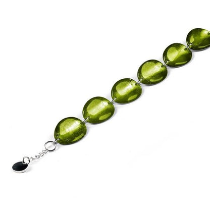 Olive Curved Ovals Bracelet | The Jewellery Stop