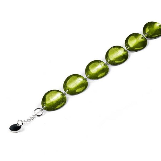 Olive Curved Ovals Bracelet | The Jewellery Stop