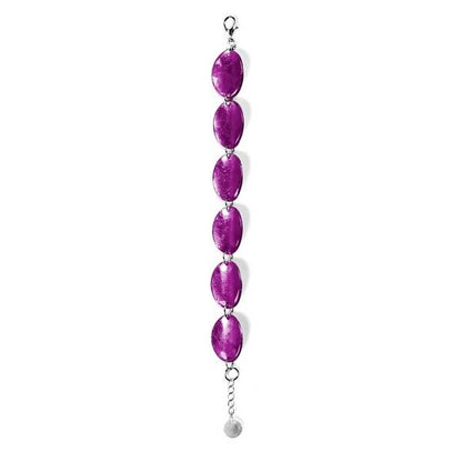 Purple Curved Ovals Bracelet | The Jewellery Stop