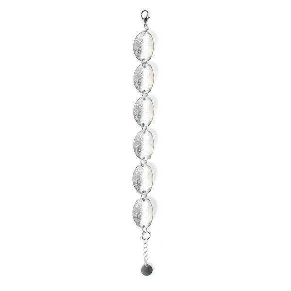 Silver Curved Ovals Bracelet | The Jewellery Stop