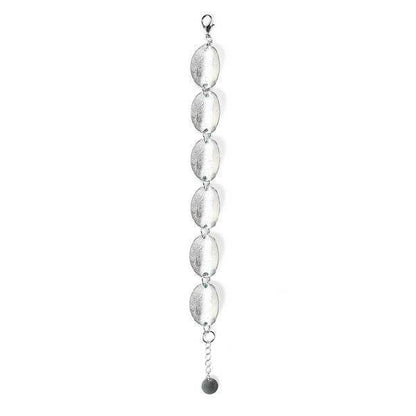 Silver Curved Ovals Bracelet | The Jewellery Stop