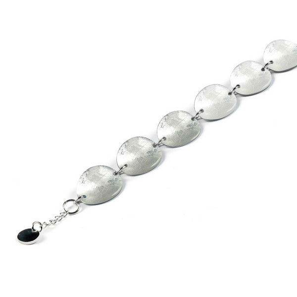 Silver Curved Ovals Bracelet | The Jewellery Stop