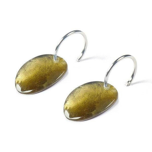 Gold Curved Ovals Creole Earrings | The Jewellery Stop