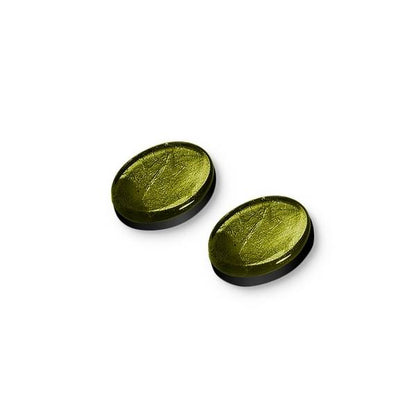 Olive Curved Ovals Stud Earrings | The Jewellery Stop
