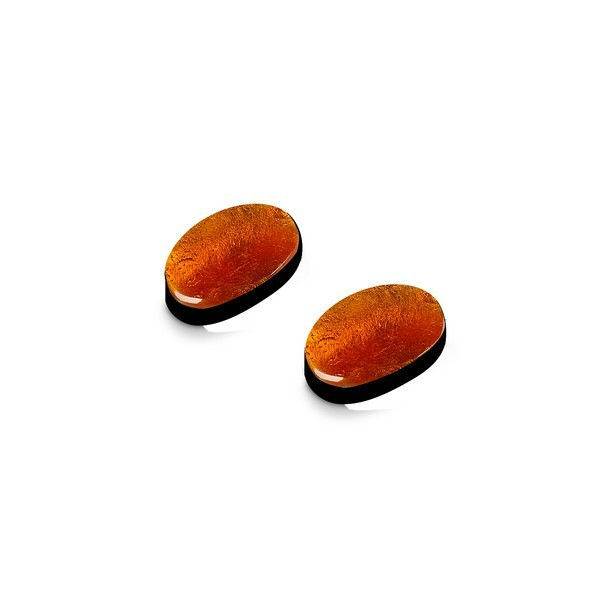 Orange Curved Ovals Stud Earrings | The Jewellery Stop
