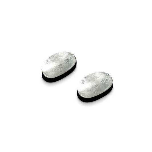 Silver Curved Ovals Stud Earrings | The Jewellery Stop
