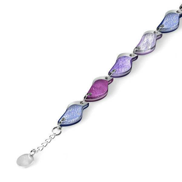 Lavender Flame Shell Bracelet