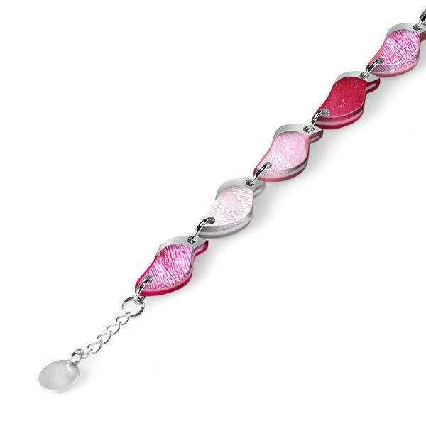 Raspberry Flame Shell Bracelet | The Jewellery Stop