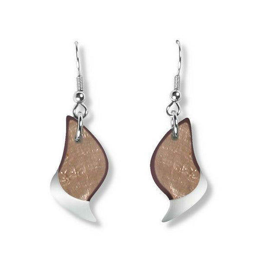 Metallics Flame Shell Fish Hook Earrings | The Jewellery Stop