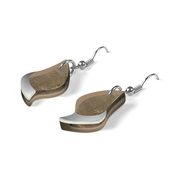 Metallics Flame Shell Fish Hook Earrings